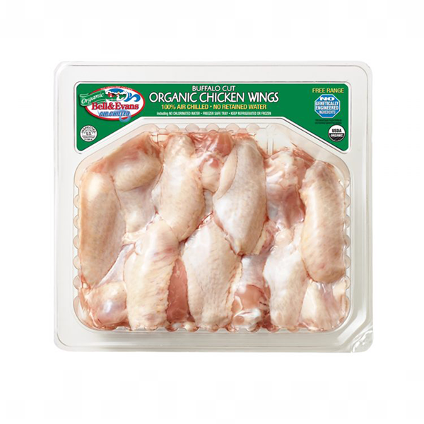 Organic Chicken Wings: FR Ozen (4 lb Case 4 1 lb AVG Packs Avg. Each) - D'Artagnan
