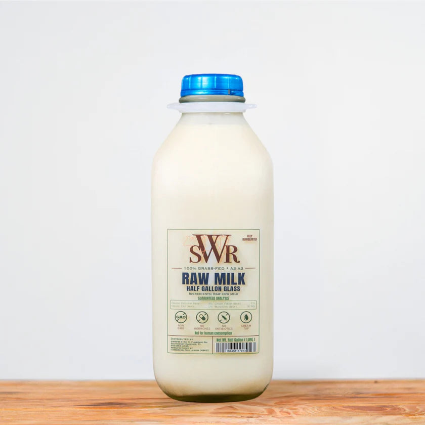 SWR Glass Raw Cow Milk | Half Gallon