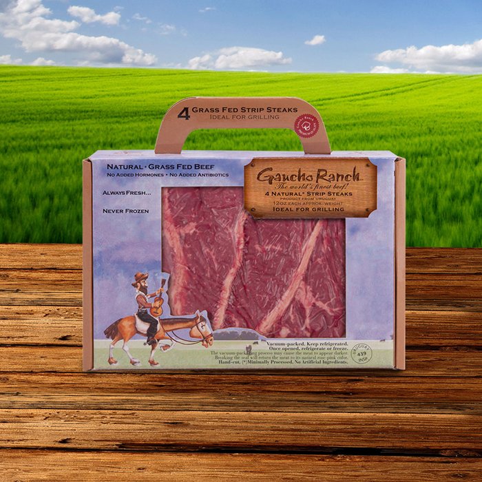 Four Pack Strip Steaks